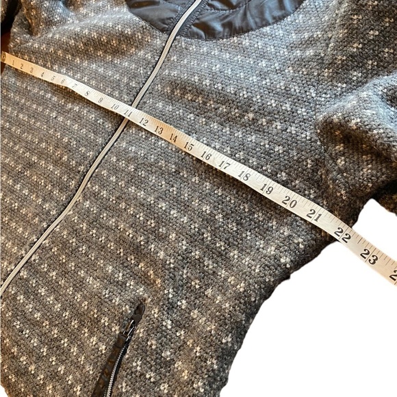 Luhta Wool Blend Full Zip Jacket Women’s Size XXL Gray Black Quilted Trim - Picture 9 of 14